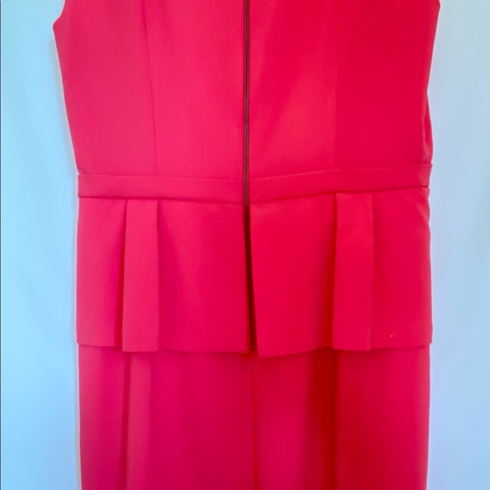 NWT BCBGMaXzria  Ashleigh Peplum Dress Light Geranium Size 12 Orig $248 - Picture 4 of 9